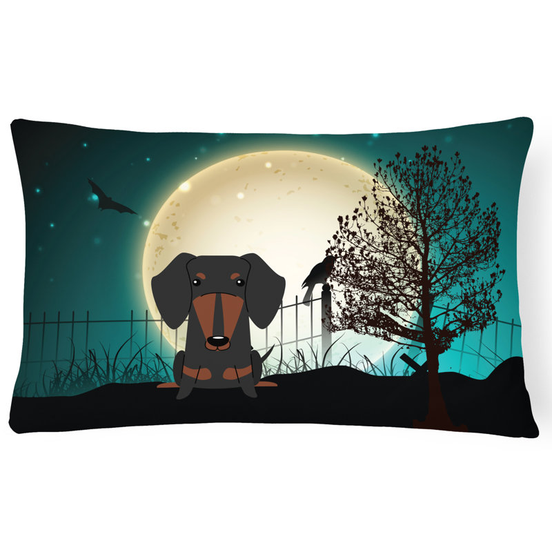 Coussin lombaire intérieur / extérieur Halloween, Noir / brun clair