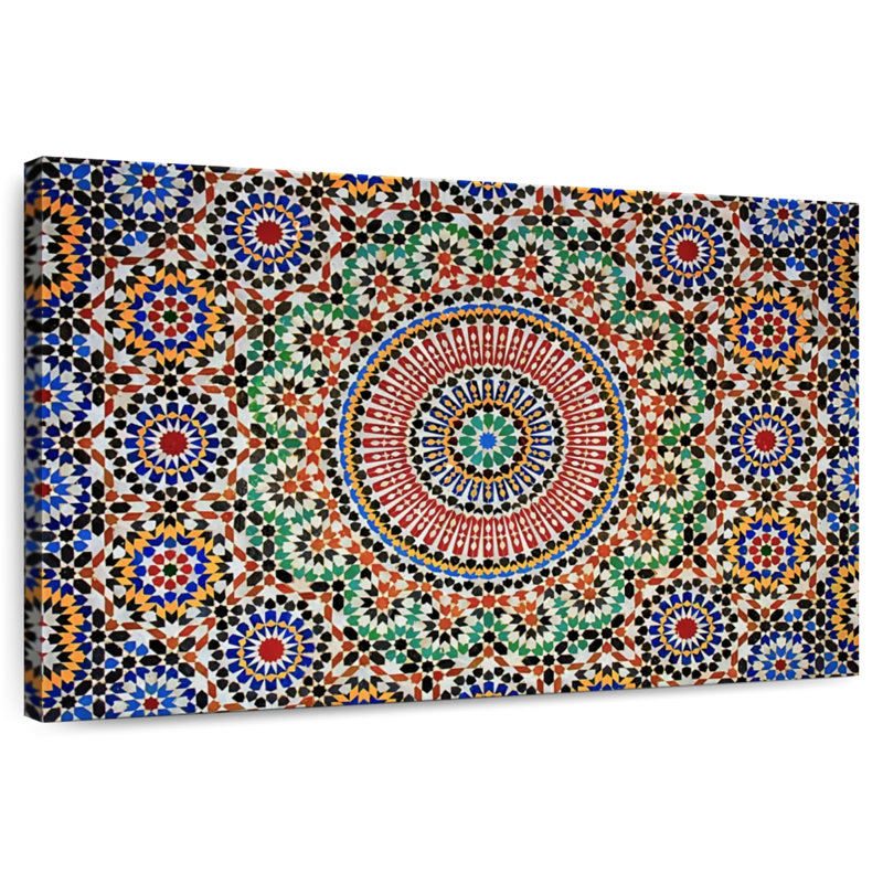Kerner Traditional Moroccan Mosaic, 16" H x 24" W