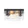 2-light Transparent Wavy Glass Flush Mount