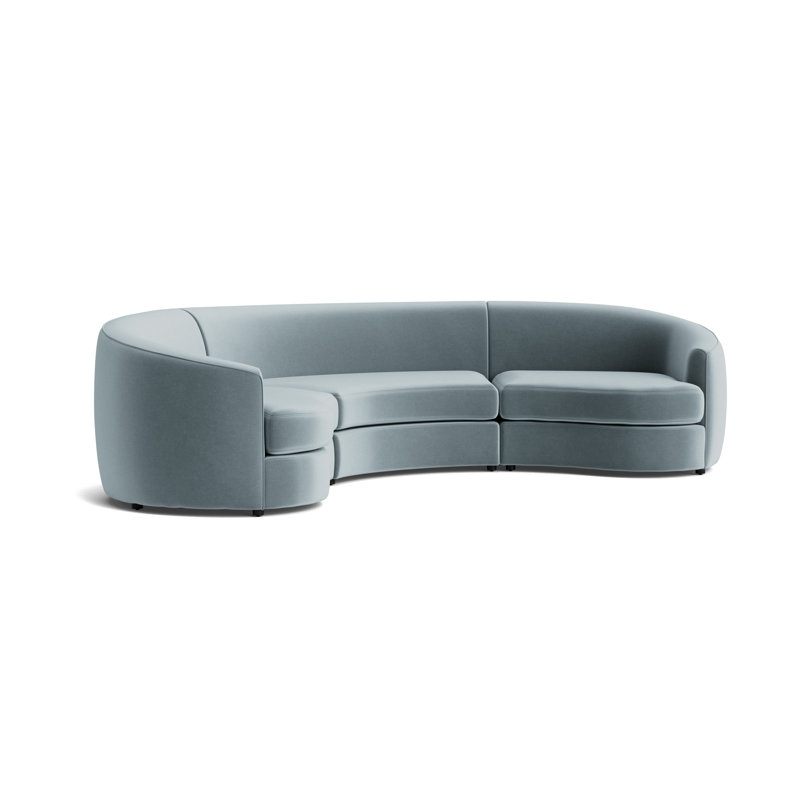 Giselle 3-Piece Sectional, Performance Velvet - Harbor