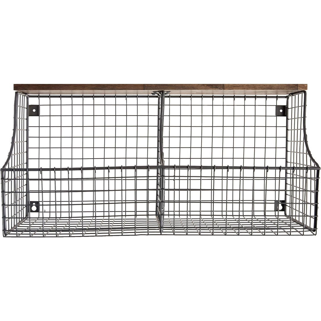 Verlaine Metal Wall Organizer with Wall Baskets Gracie Oaks