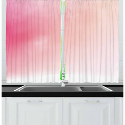 Ombre Pointed Kitchen Curtain
