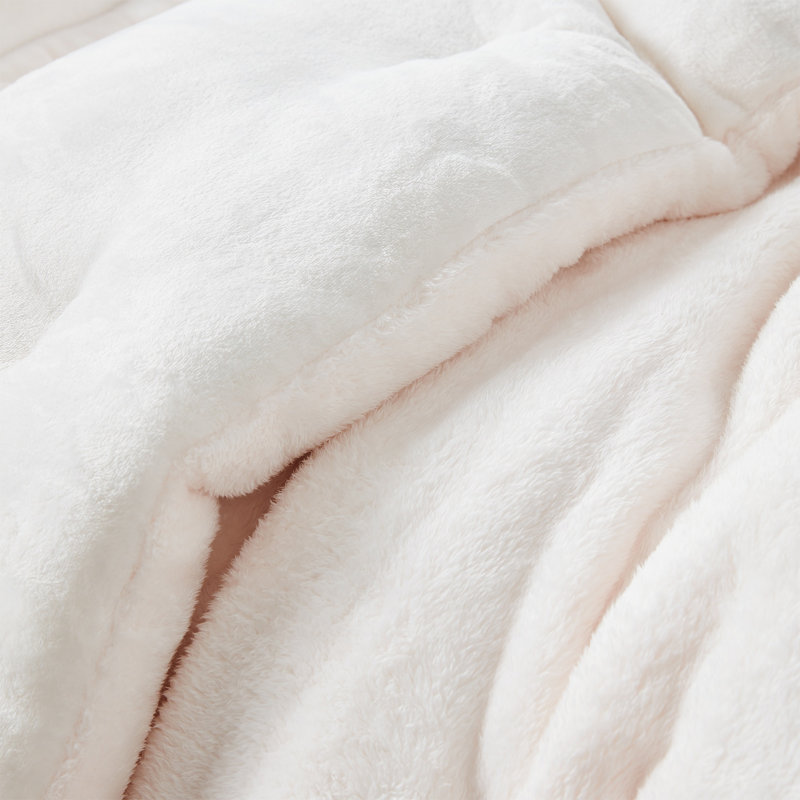 Thickest Comas Bae She Thick Oversized Comforter Set, King Comforter + 2 King Shams, Ivory