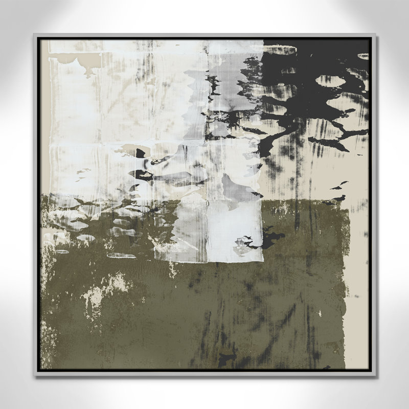 Reflections In Sage II - Square Version Print par Isabelle Z, H 31,5 po x l 31,5 po, Argent