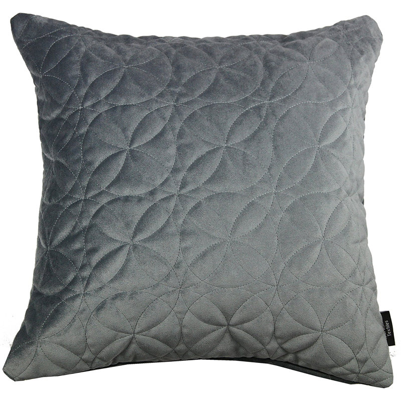 Huebert Square Cushion Cover, 60 x 60cm, Cushion Cover, Soft Silver