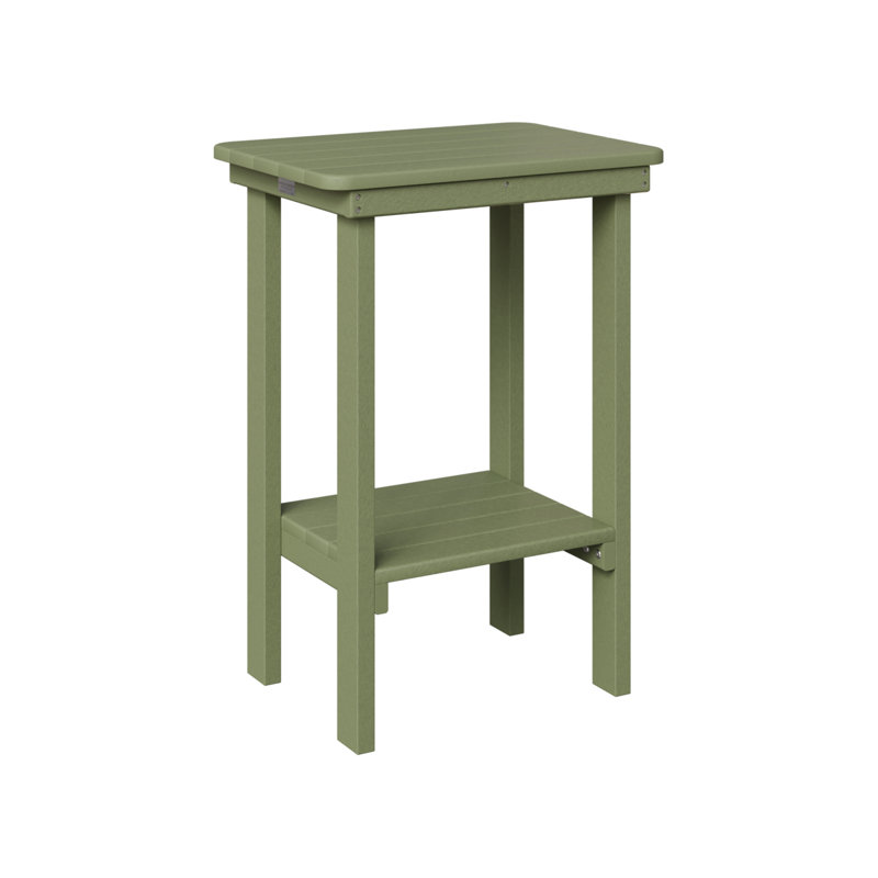 Outdoor Rectangular End Dining Table, 22" H x 15" W x 20.5" D, Sage