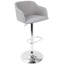 Tabouret de bar pivotant réglable gris clair contemporain | Idée de cadeau