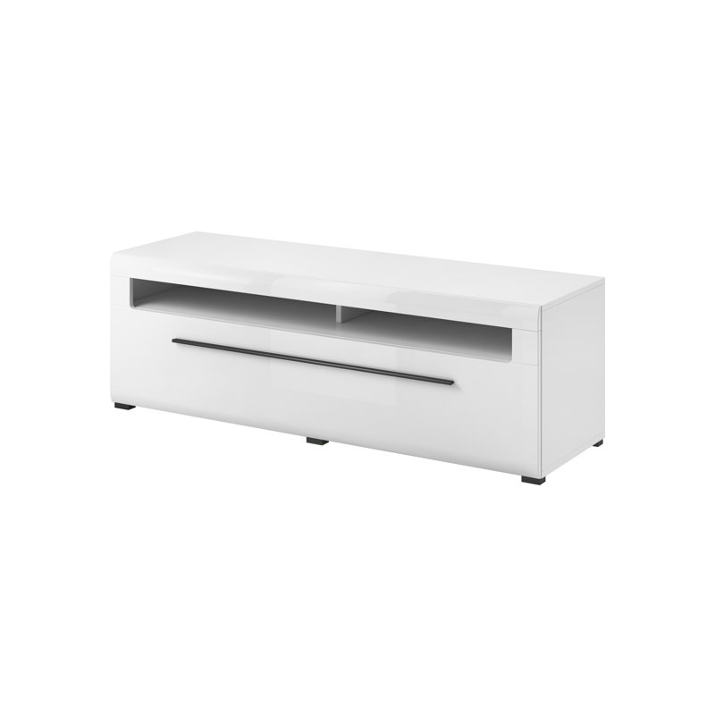 Aimes Unfinished TV Stand for TVs up to 55", White Glossy