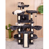 Lima Pet Heavy Duty Carpet 68 Inch Multi-Level Cat Tree Condos and Scratching Posts Included