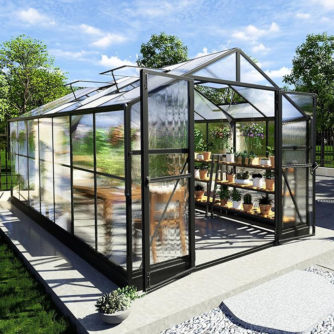 AMERLIFE Polycarbonate Greenhouse with Quick-Connect System
