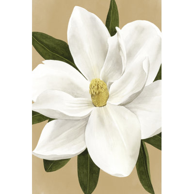 Magnolia On Gold I - Wrapped Canvas Painting