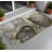 3' X 5' Gray and Gold Abstract Washable Non Skid Indoor Outdoor Area Rug