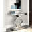 Amla 31.5" W Mirrored Glass Console Table with Crushed Diamond Inlay