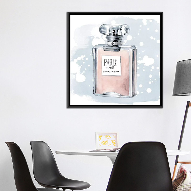 «Parfum I», reproduction sur toile, H 37 po x l 37 po x P 1,5 po, Toile avec cadre flottant noir, Pas de tapis