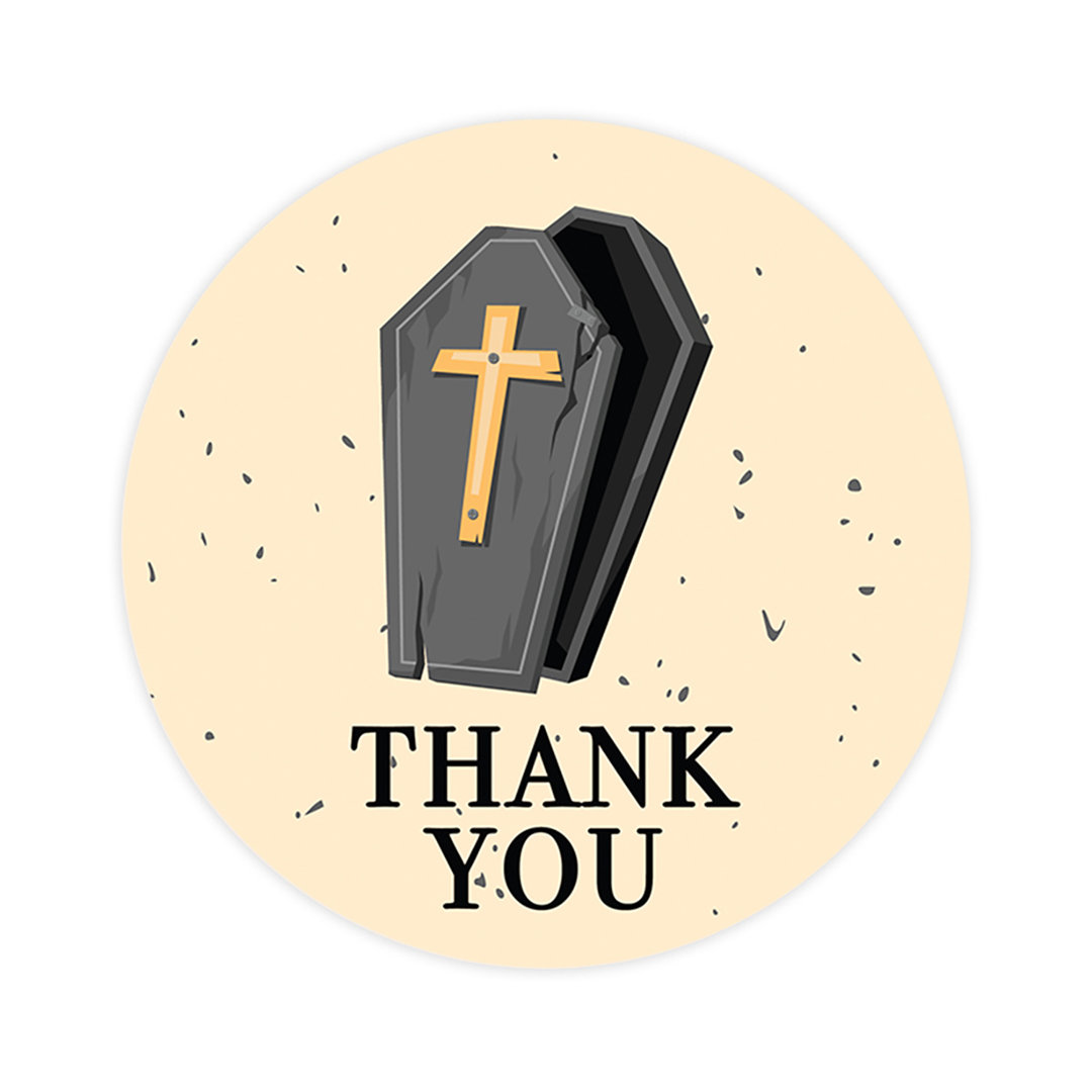 Thank You Coffin Happy Halloween Stickers (Set of 120) The Holiday Aisle®