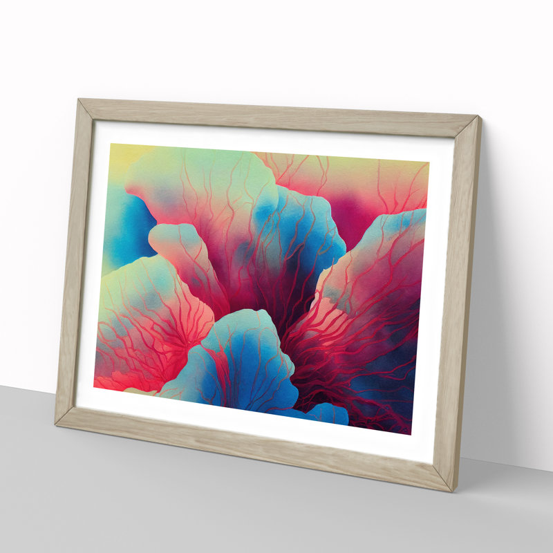 The Coral Reef Vol.3 - Single Picture Frame Print, 25cm H x 34cm W, Light Grey/Brown
