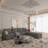 Modern Large Sectional Sofa, U-Shape Modular Sectional Couch With Storage Function-723281982