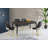 Elegant Extendable Dining Table, Black & Gold, 57.5 x 30.7 x 31.0 inches (Extended Width: 71.3 inches) | 100% Melamine Coated Particle Board, Plastic Legs, Supports Up to 80.6 lbs | Perfect for Modern Dining Spaces-111021262