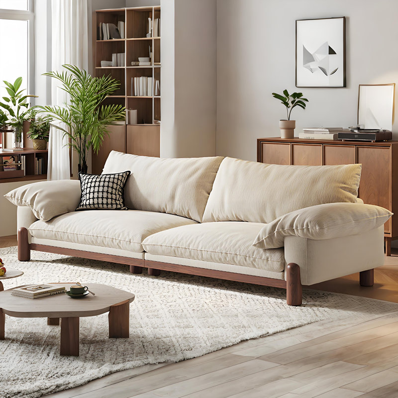Canapé droit 94,49 po Mid-Century, H 33,86 po x l 94,49 po x P 33,46 po