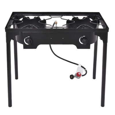 Topbuy 2 - Burner Portable Gas and Charcoal Grill