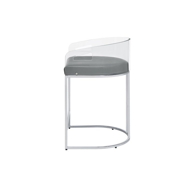 Konstantin Upholstered Counter Stool with Metal Frame, Counter Stool (25.75" Seat Height)
