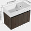 Armoire de salle de bain de 30 pouces avec lavabo, porte et design flottant, convient aux petites salles de bain-120855792