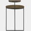 Natural and Gunmetal 2-Tier Accent Table