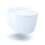 Toilette murale en forme de D TOTO® RP et système de réservoir à double chasse DuoFit® In-Wall 1,28 et 0,9 GPF avec alimentation en cuivre, blanc mat
