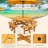 8 Person Wooden Picnic Table, Outdoor Camping Dining Table With Seat, Garden, DIY W/ 4 Built-In Benches, 2220Lb Capacity -1349314460