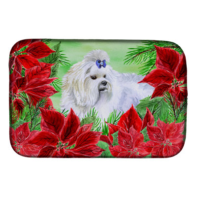 Tapis de séchage poinsettias maltais