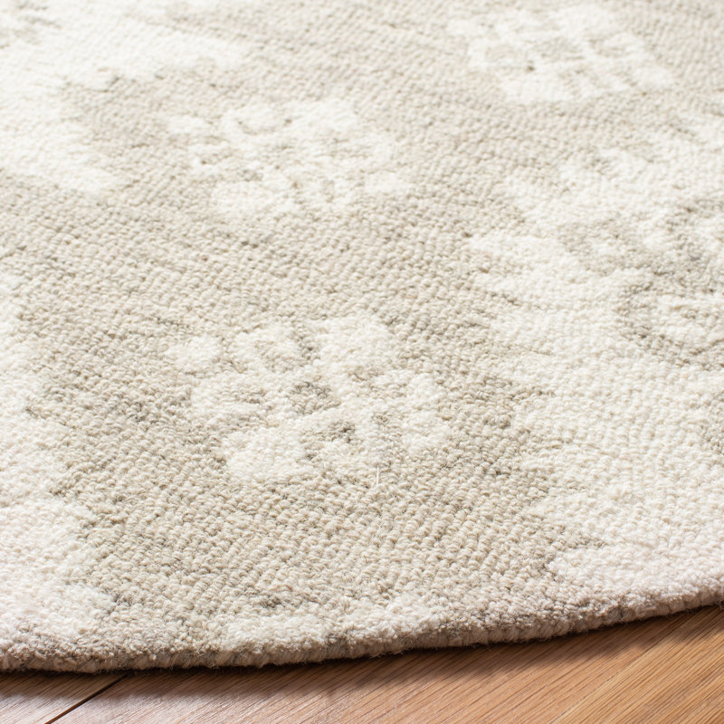 Selvidge Hand Tufted Indian Wool Southwestern Rug, Round 5'