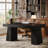 55" Home Office Desk with Double Pedestal, Simple Executive Desk-813280483