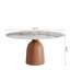 Danner Sintered Stone Top Round Pedestal Farmhouse Kitchen Dining Table-90160871-90160868