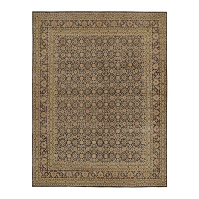 Geometric Area Rug in Brown