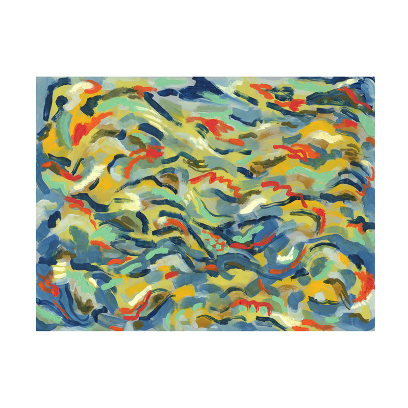 Bollogne rivière colorée par Nikki Galapon, H 14 po x l 19 po x P 2 po