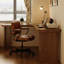 Bureau en bois massif en forme de L brun noisette-200638656-200638662