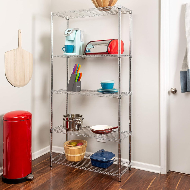 Malakaj 36'' W Metal Shelving Unit