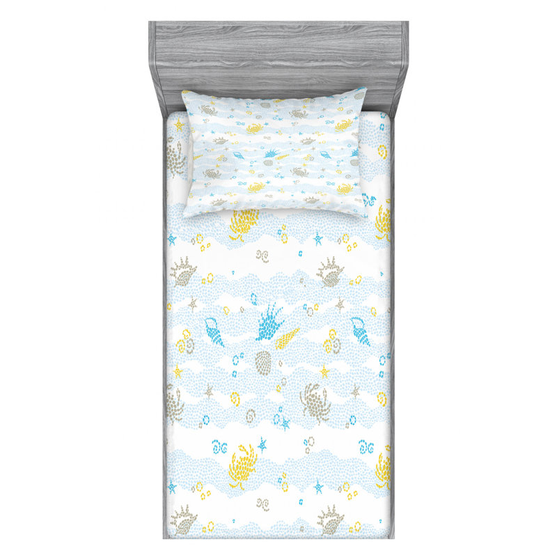 Microfiber Sheet Set, Twin Sheet Set with 1 Pillowcase