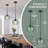 1-Light Kitchen Island Pendant with Clear Hammered Glass Shade-812870994