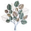 Décoration murale arbre tropical en métal, feuille 42 "pour chambre à coucher principale