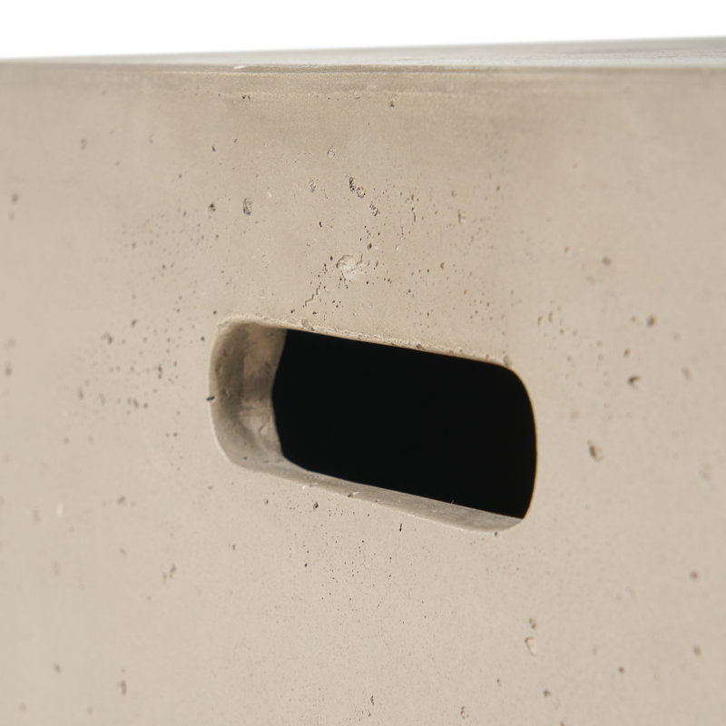 Foyer d'extérieur au propane rectangulaire en béton 40 ", 40 000 BTU, Gris clair