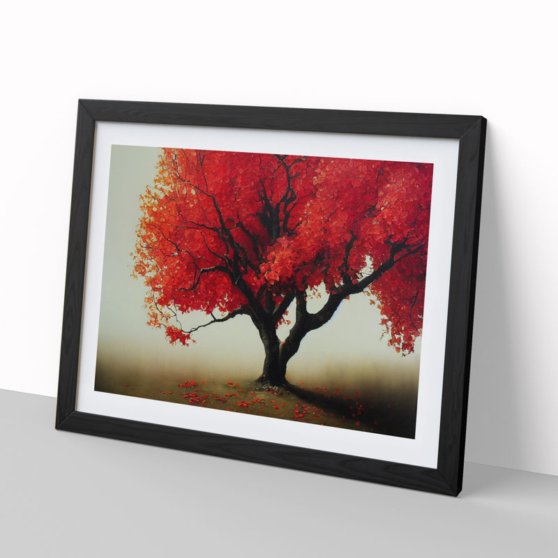 Astounding Apple Tree - Single Picture Frame Print, Black, 46cm H x 64cm W