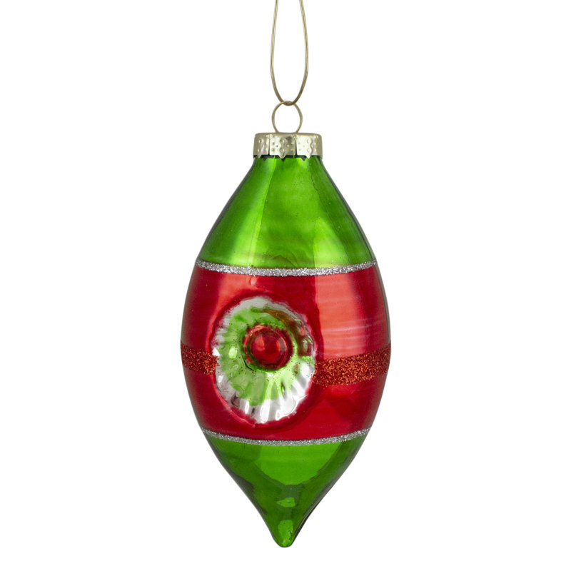 3.25'' Abstract Glass Holiday Shaped Ornament