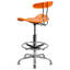 Vibrant Chrome Drafting Stool with Tractor Seat-950771681