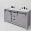 Ensemble de meuble-lavabo double l 60 po x P 22 po avec robinet Marsyas-113387000-113387001