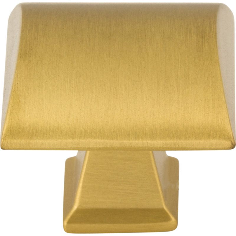 Roman Square Knob, Brushed Gold