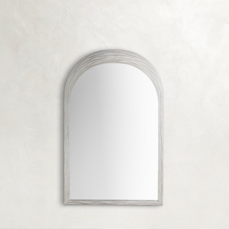 Swell Mirror - White, Sesame White