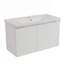 Meuble-lavabo mural flottant avec lavabo en céramique