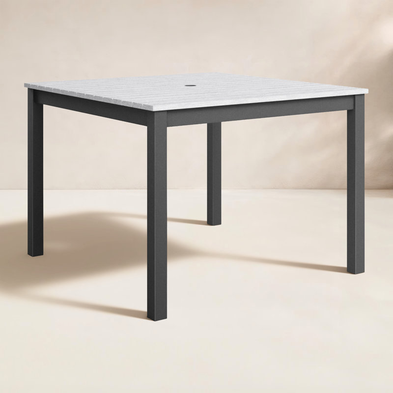 Townsend Square Plastic Top Dining Table, 41" W x 41" L x 29" H, Off-White