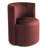 Velvet Rolling Barrel Armchair with Wheels-998789977